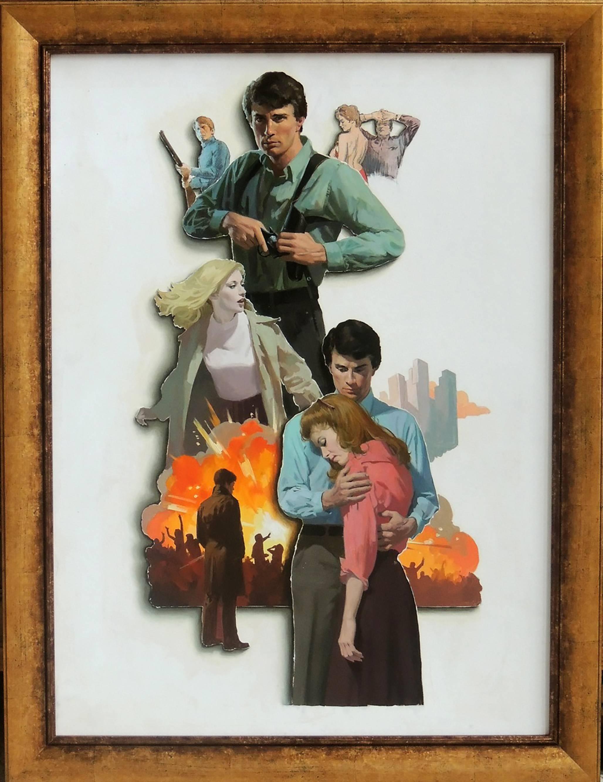 The Mission and the Aftermath, Romance Paperback Cover - Painting by Robert Maguire