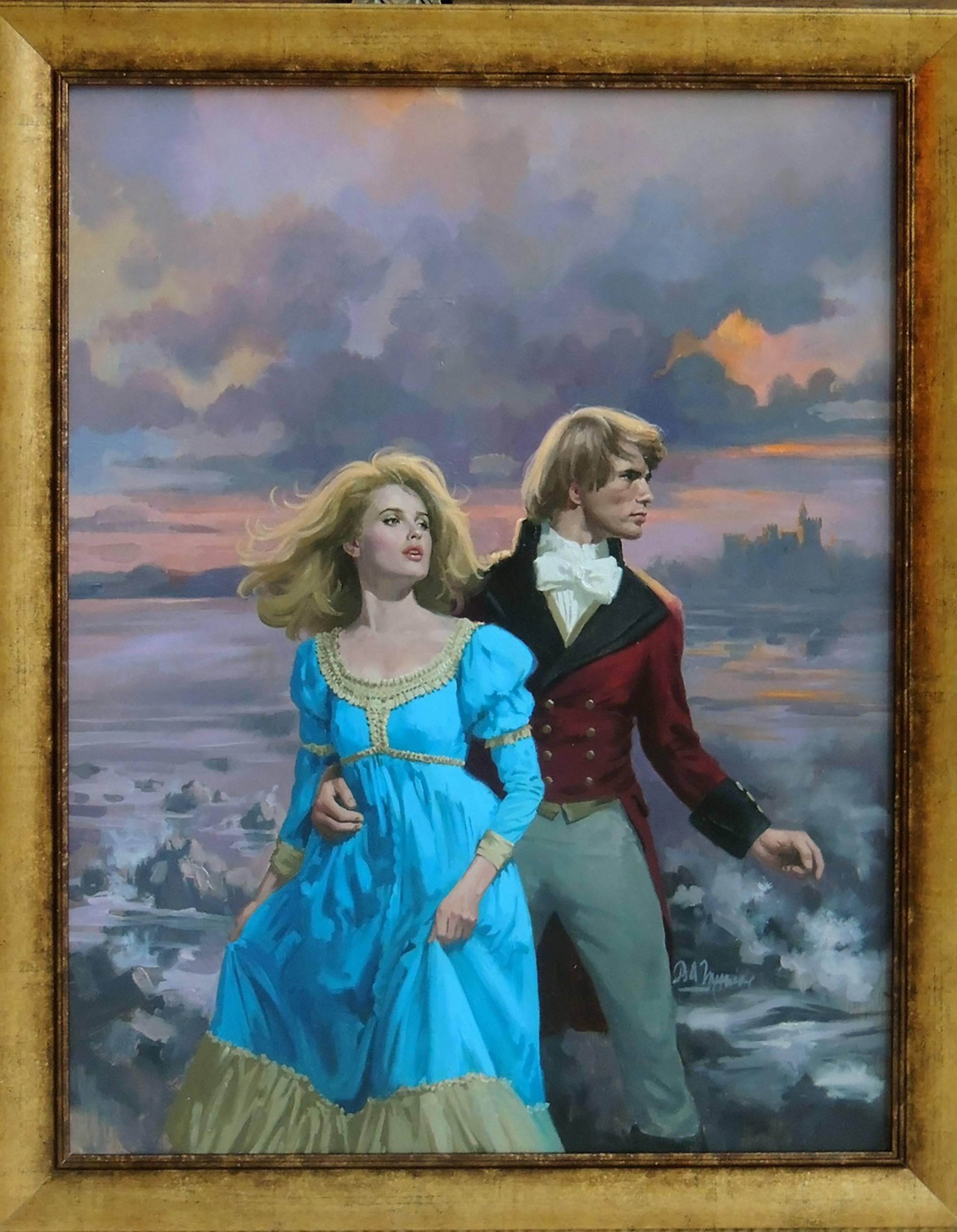 Married by Mistake, Romance Paperback Cover - Painting by Robert Maguire