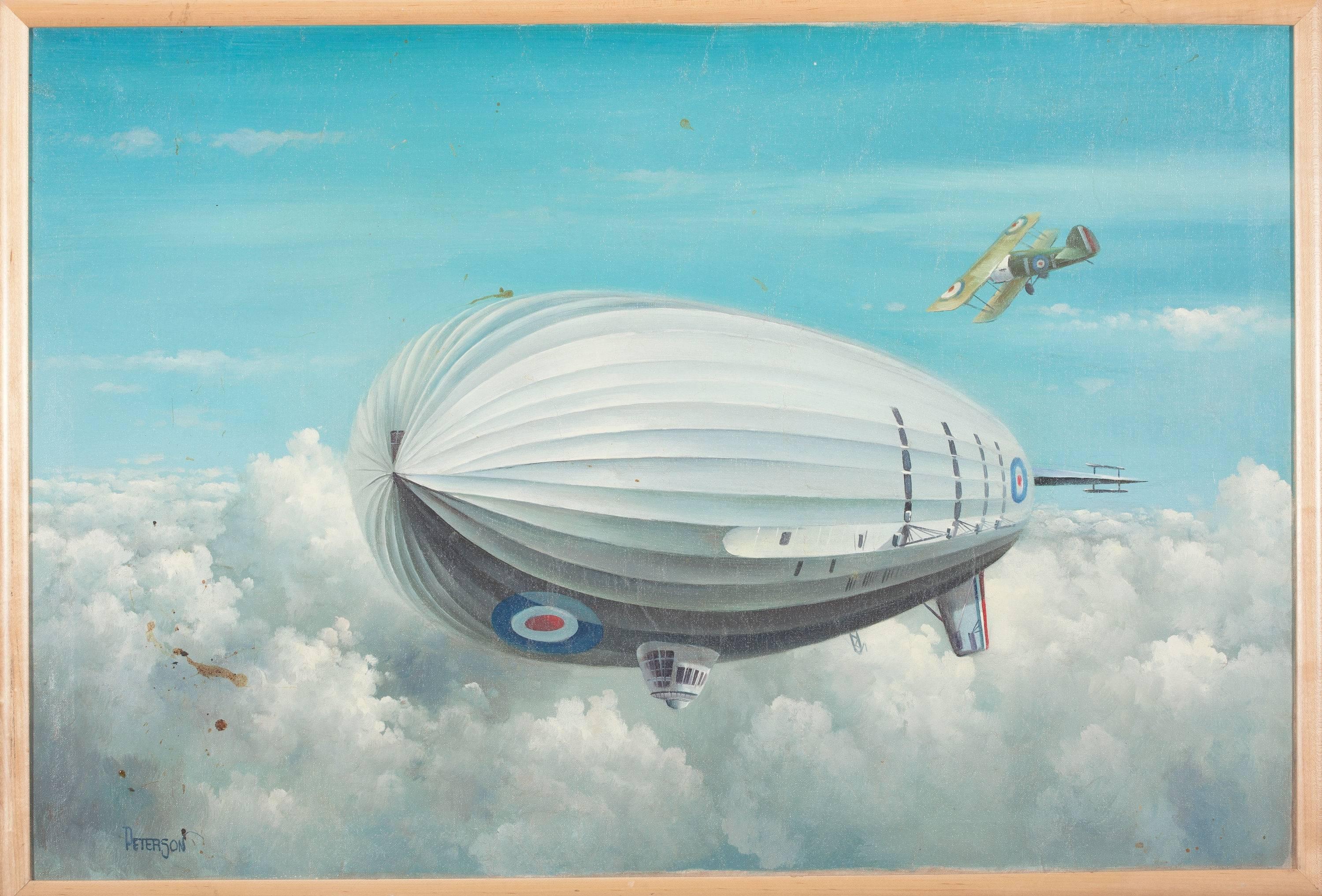 Zeppelin Airship - Painting by Unknown