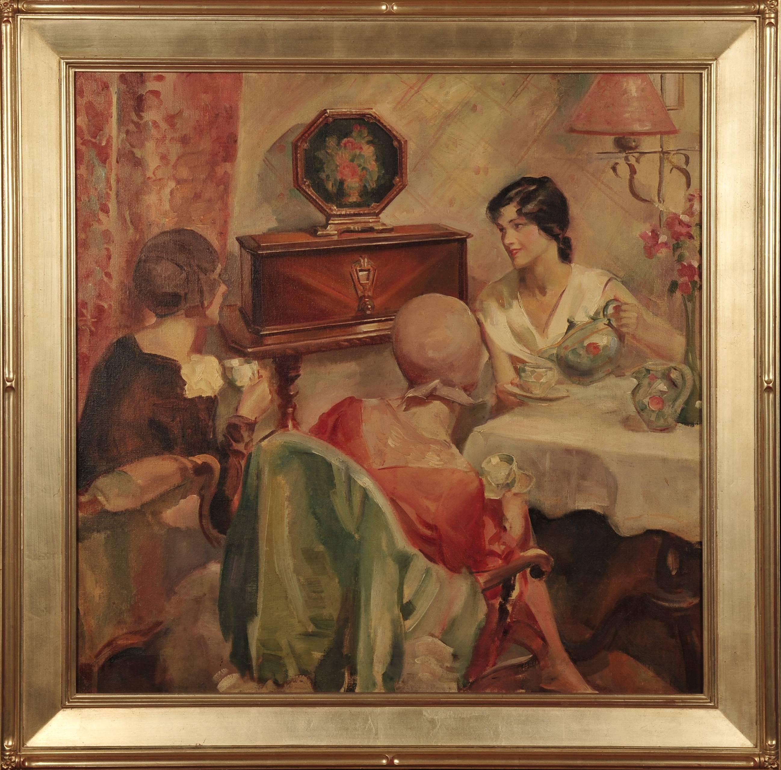 Lady Lunch - Painting di Walter Wallace Seaton