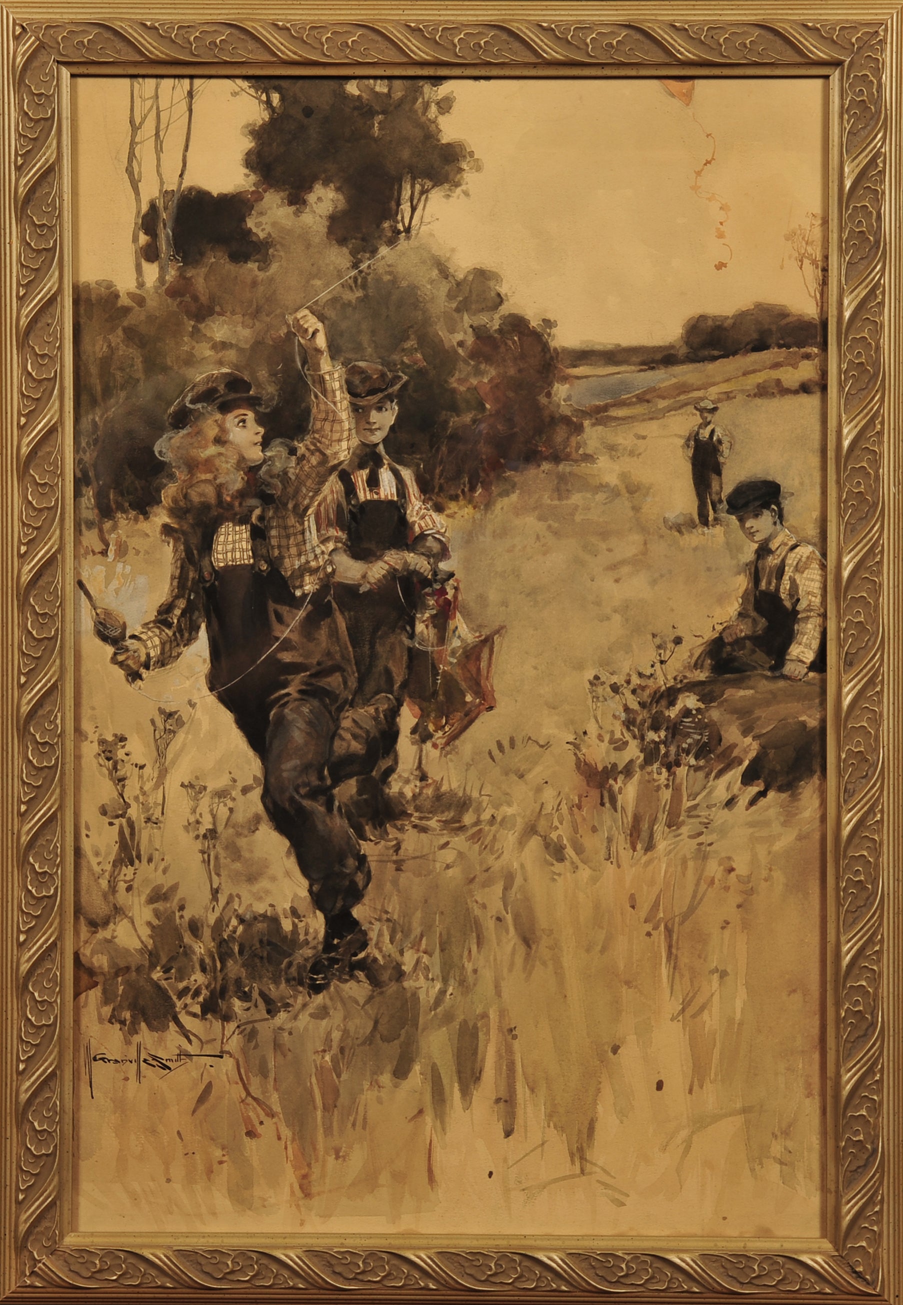 Walter Granville Smith Playing In The Field For Sale At 1stdibs