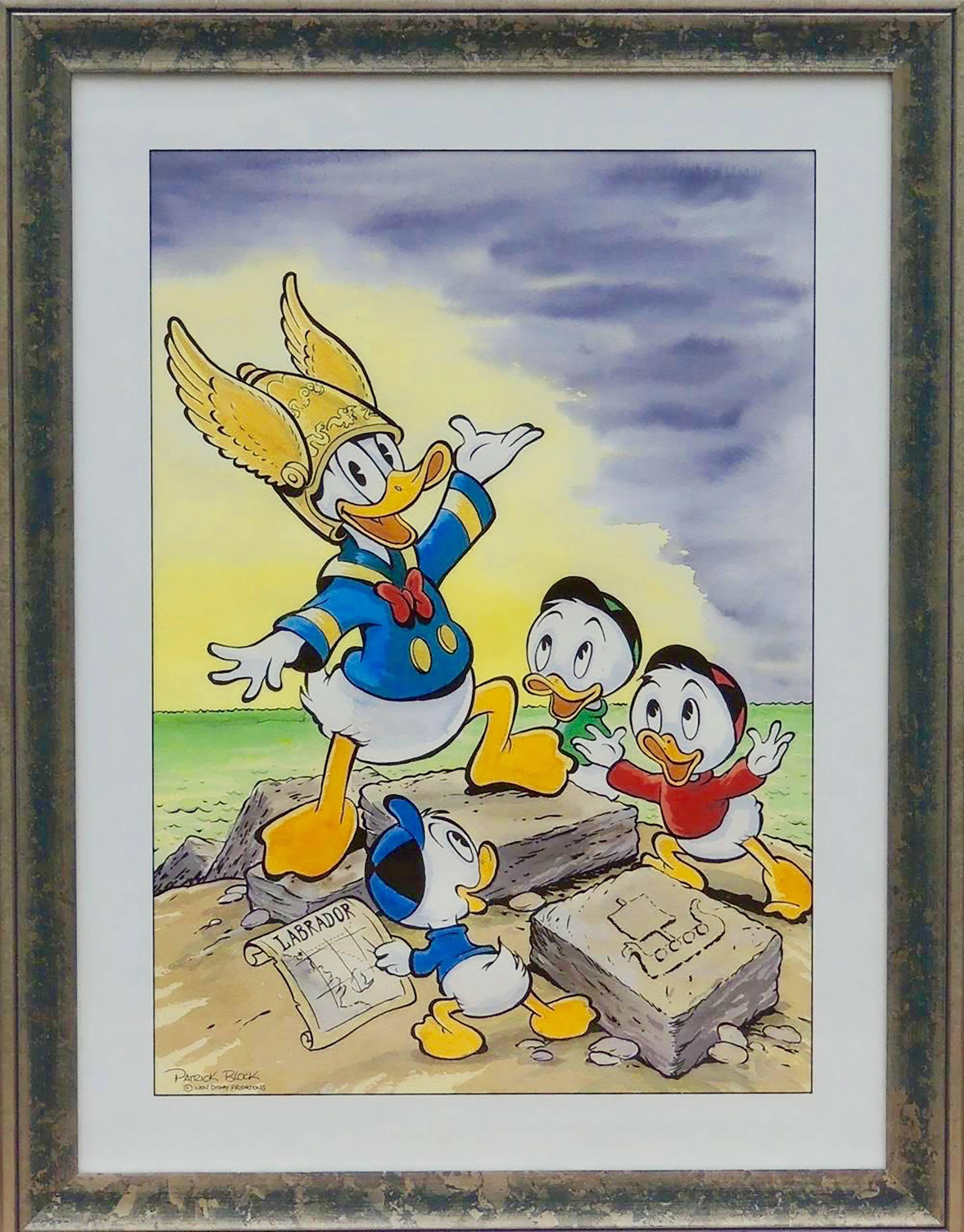 Donald Duck and the Golden Helmet (le canard doré) - Art de Patrick Block