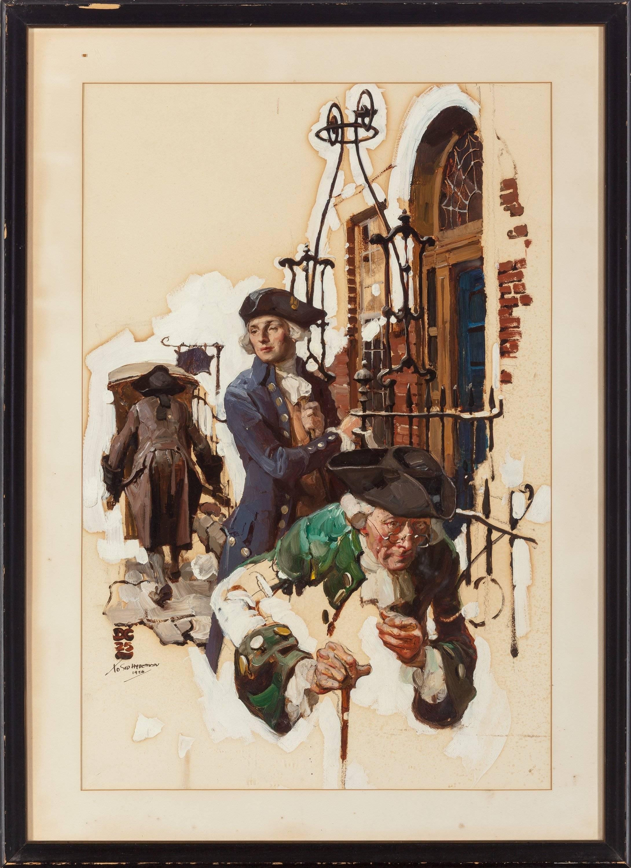 The Callers, Ilustración interior de la revista Cosmopolitan - Painting de Dean Cornwell