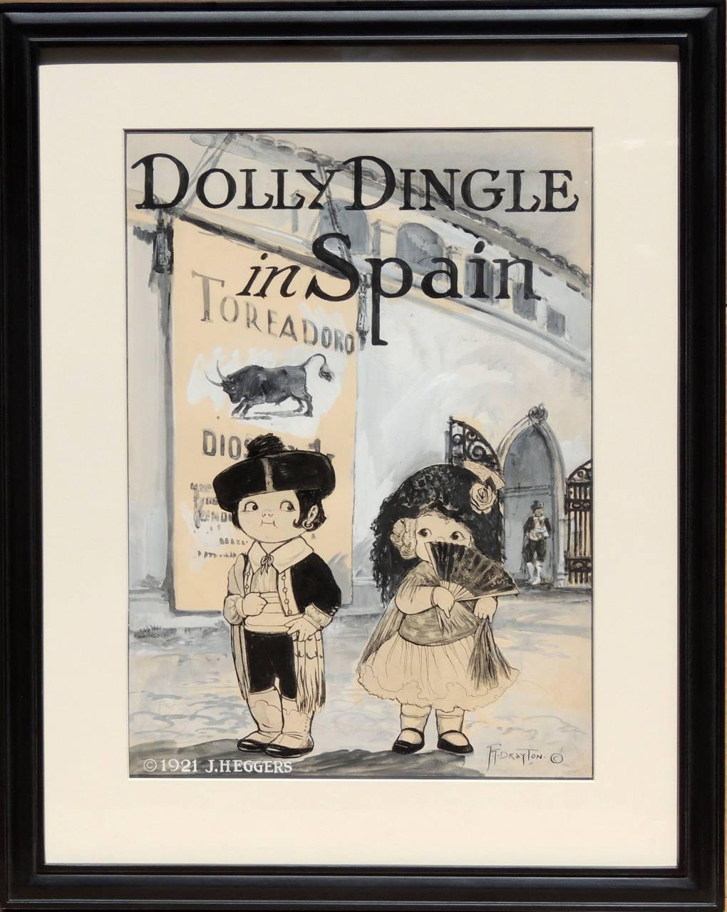 Dolly Dingle in Spain - Art by Grace G. Drayton