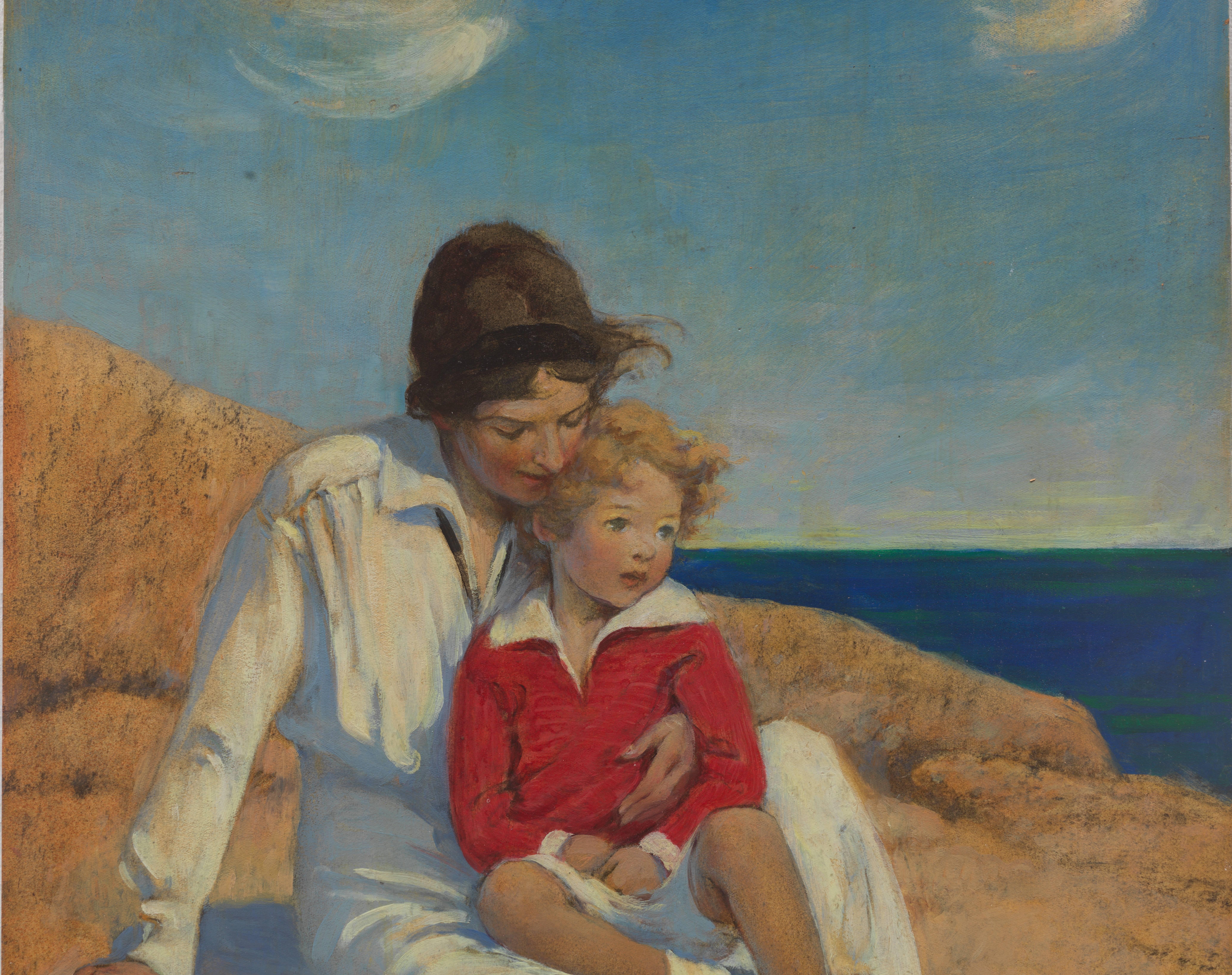 Mother's Own - Gray Figurative Painting by Jessie Willcox Smith