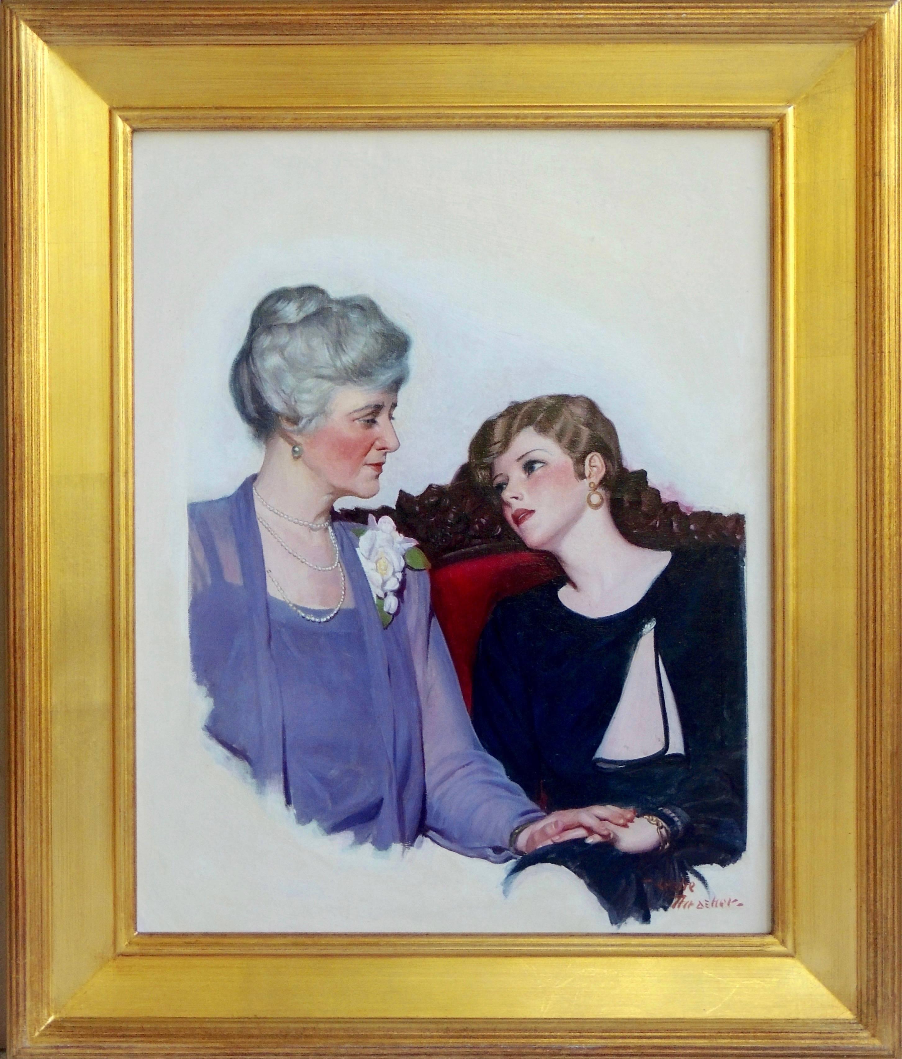 Mother Knows Best, couverture du magazine Liberty - Painting de Leslie Thrasher