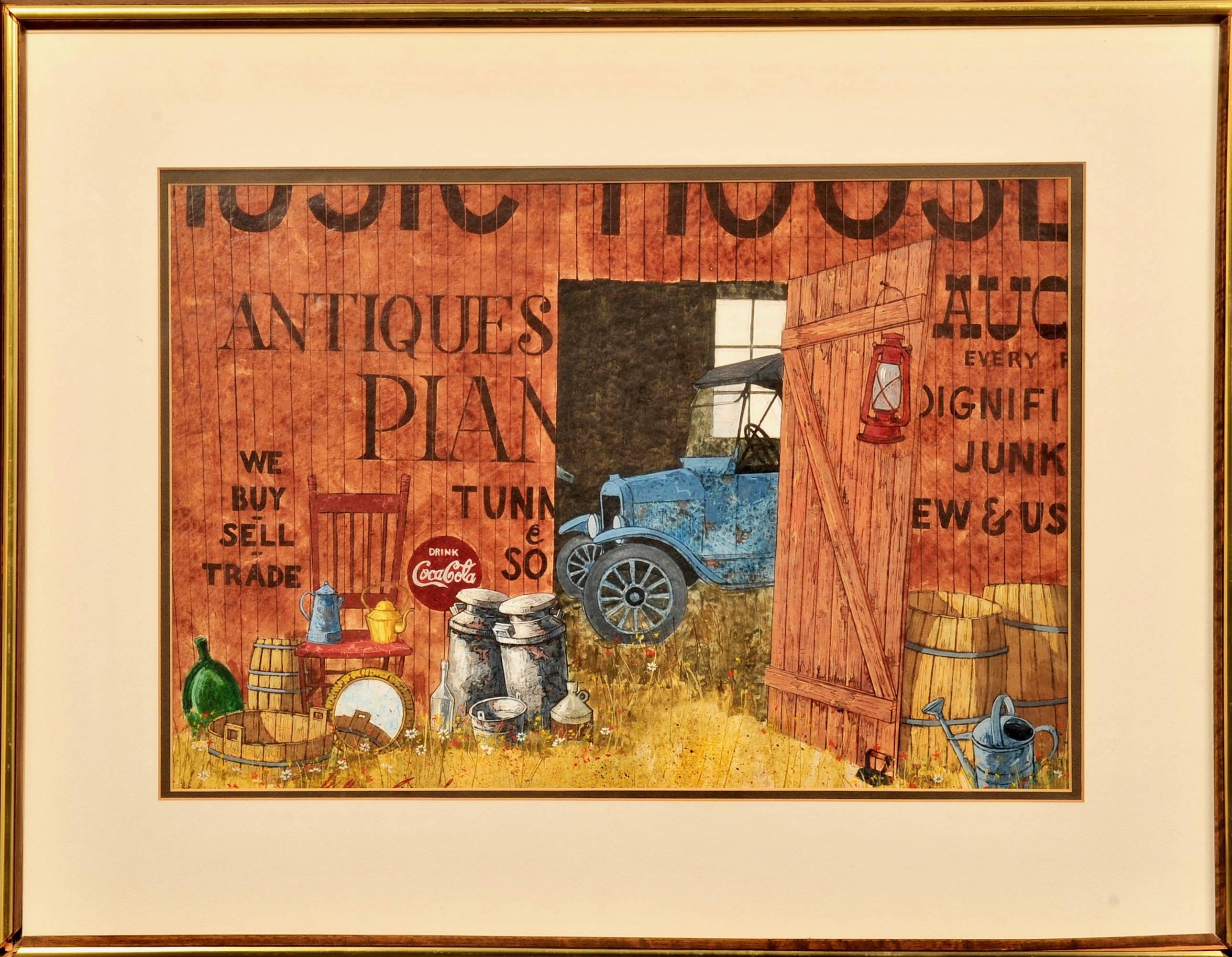 Le magasin d'antiquités - Painting de William Coombs