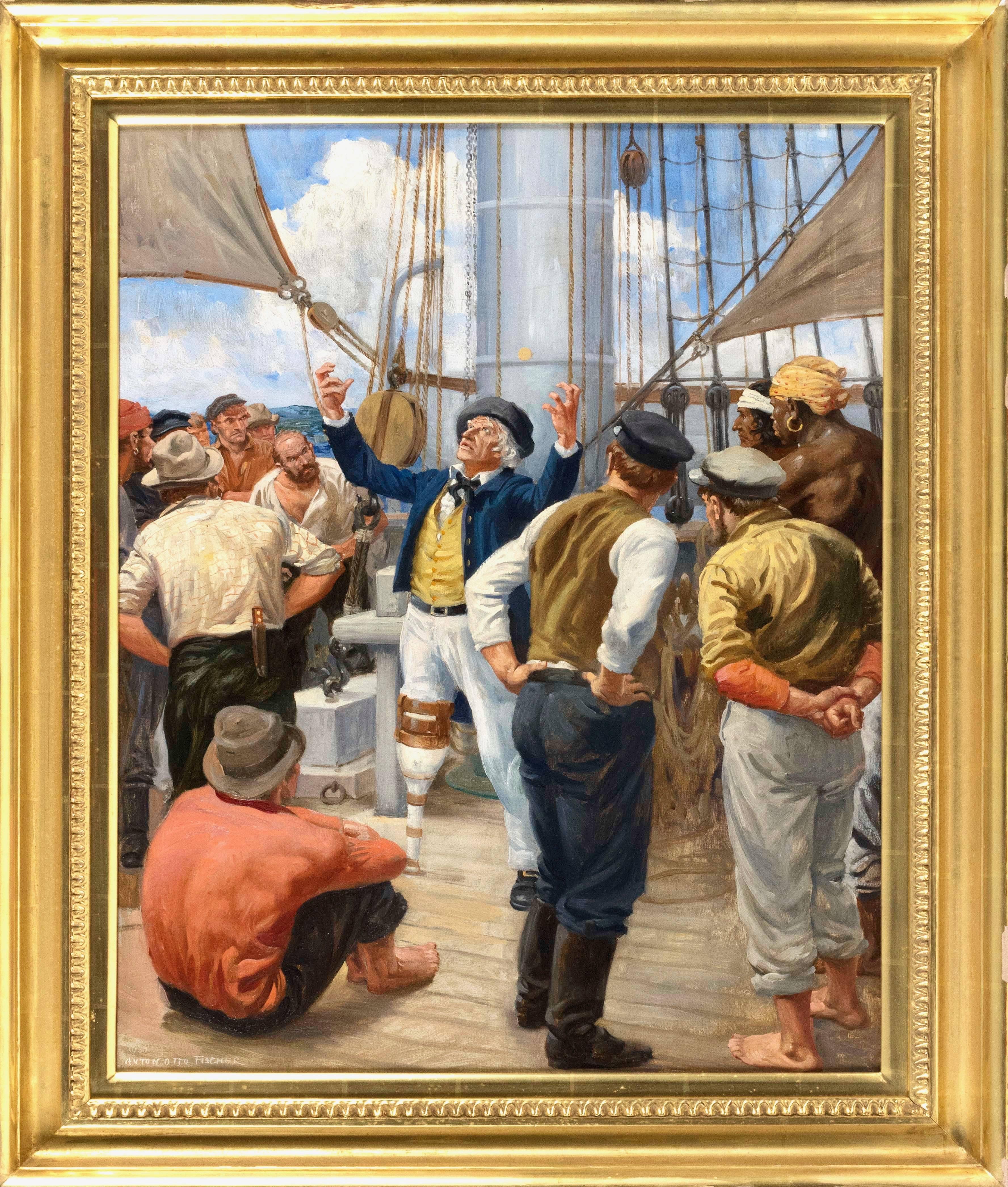 Illustration für Moby Dick  – Painting von Anton Otto Fischer