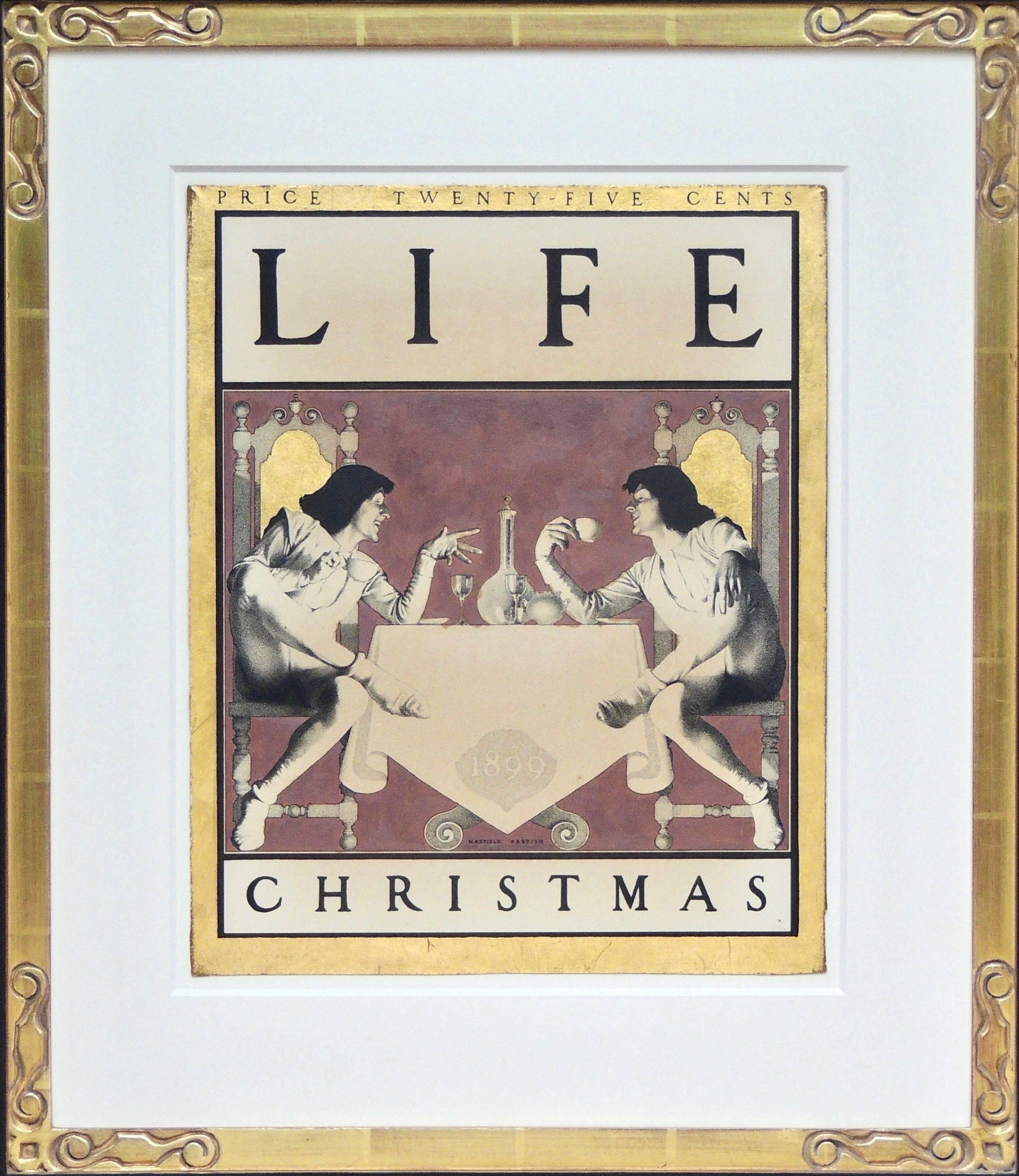 Christmas Cover Design for Life Magazine - Painting by Maxfield Parrish