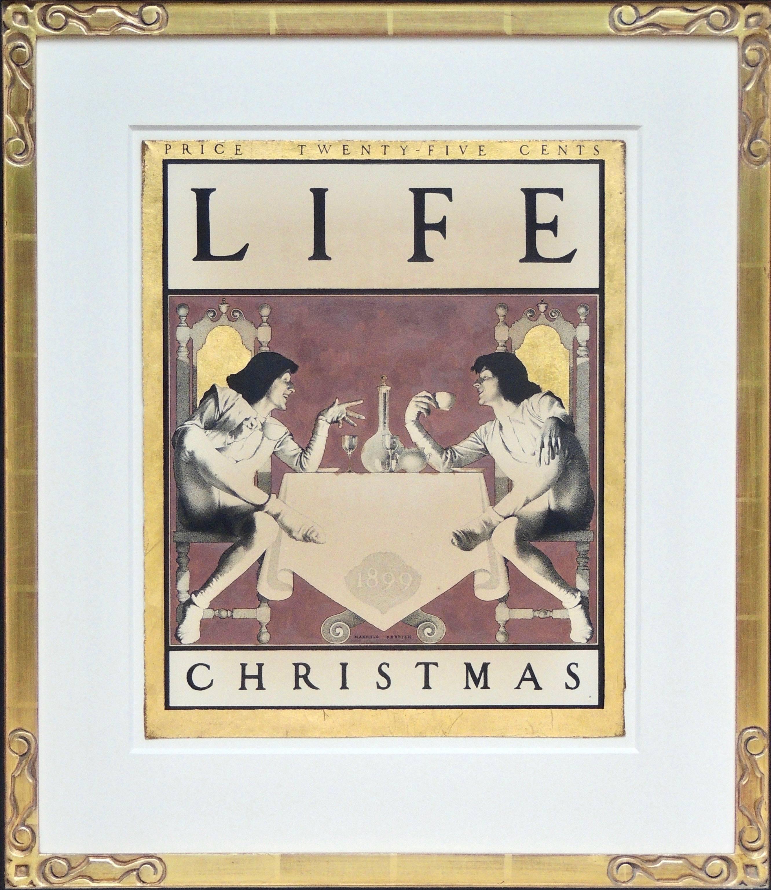 Diseño de portada de Navidad para la revista Life - Painting de Maxfield Parrish