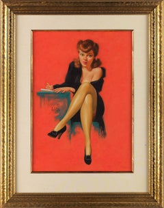 "A Sweet Job, " Original illustration for the Brown & Bigelow Calendar Compa