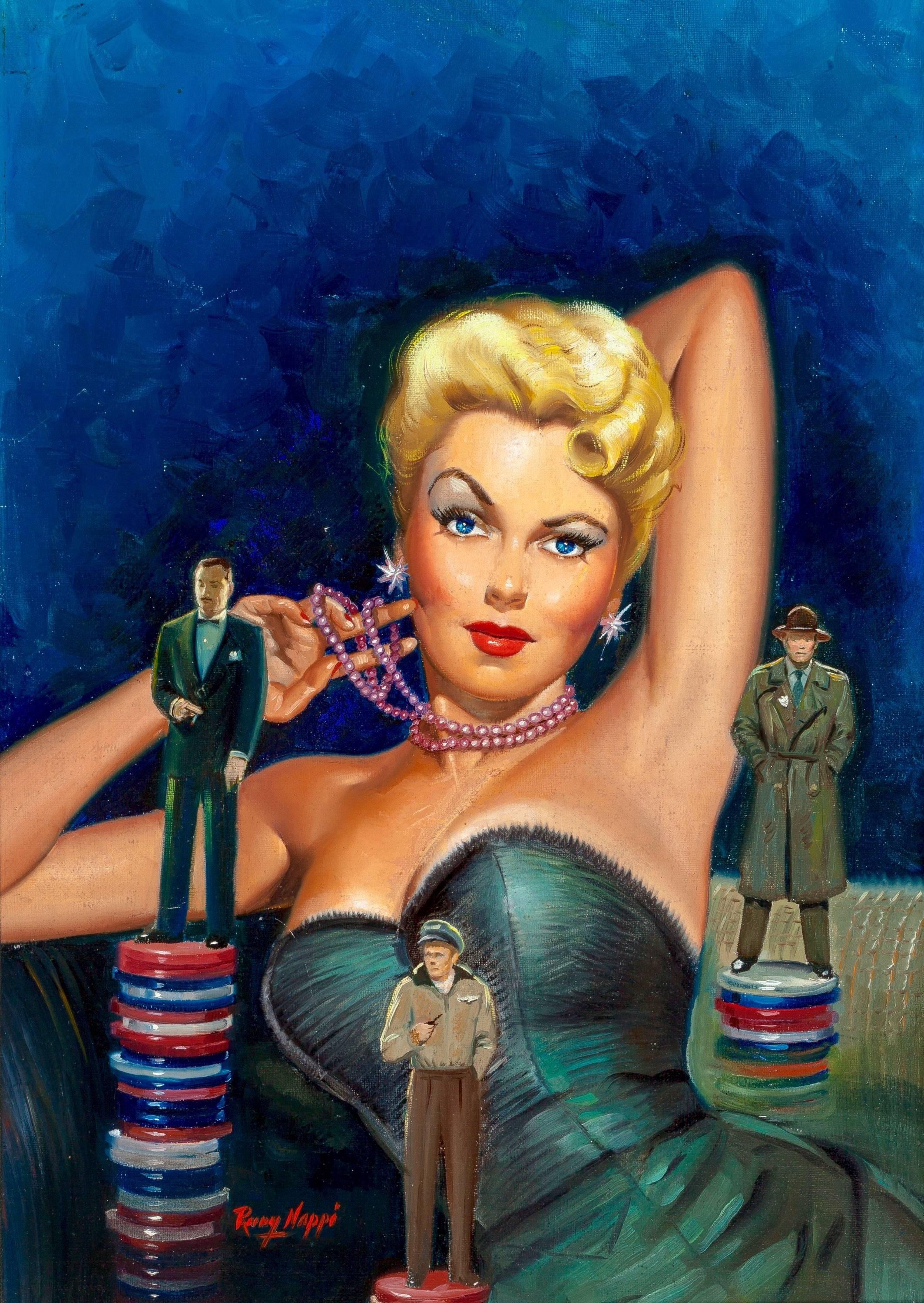 Portrait Painting di Rudy Nappi - La ragazza del giocatore d'azzardo