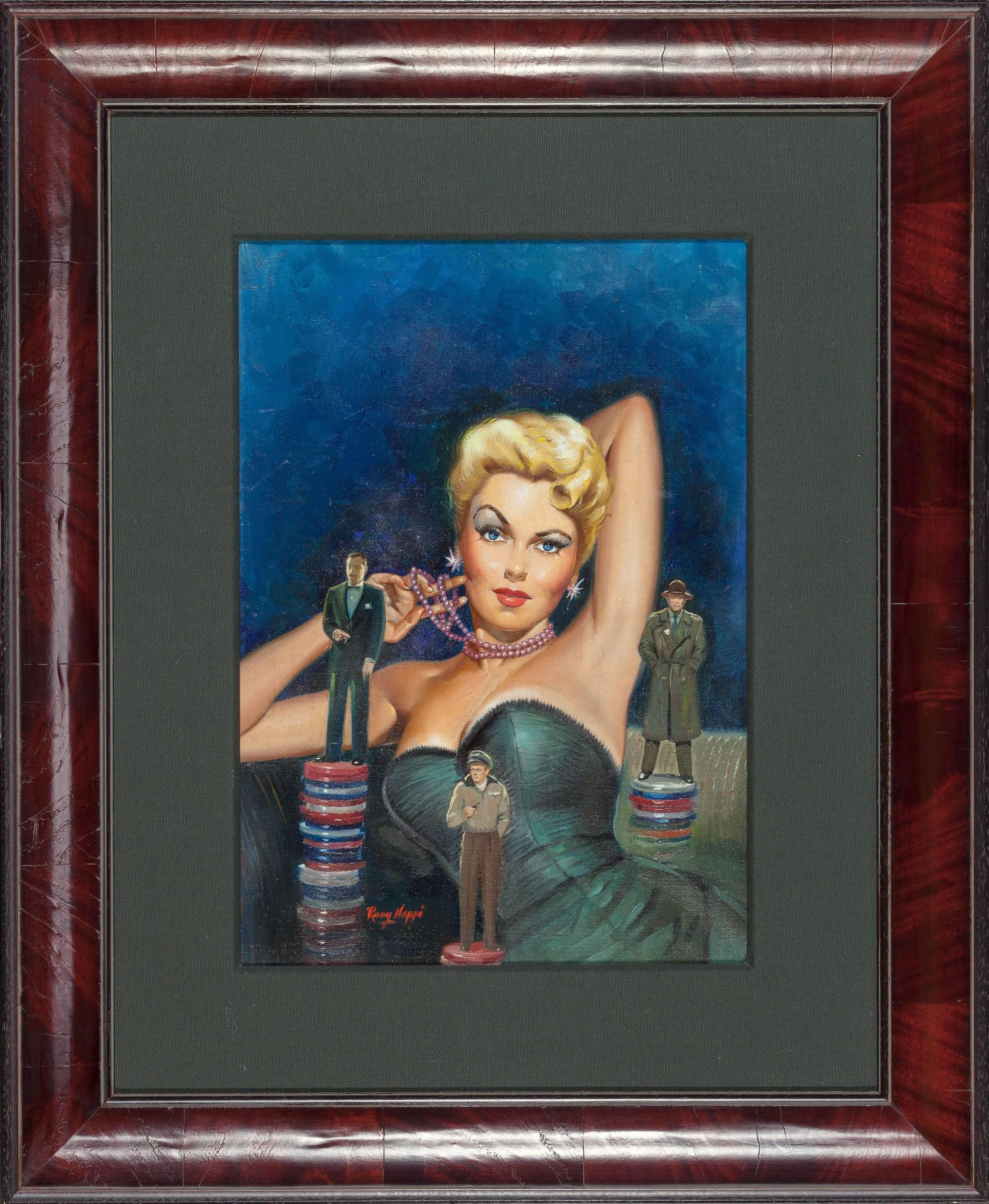 La ragazza del giocatore d'azzardo - Painting di Rudy Nappi