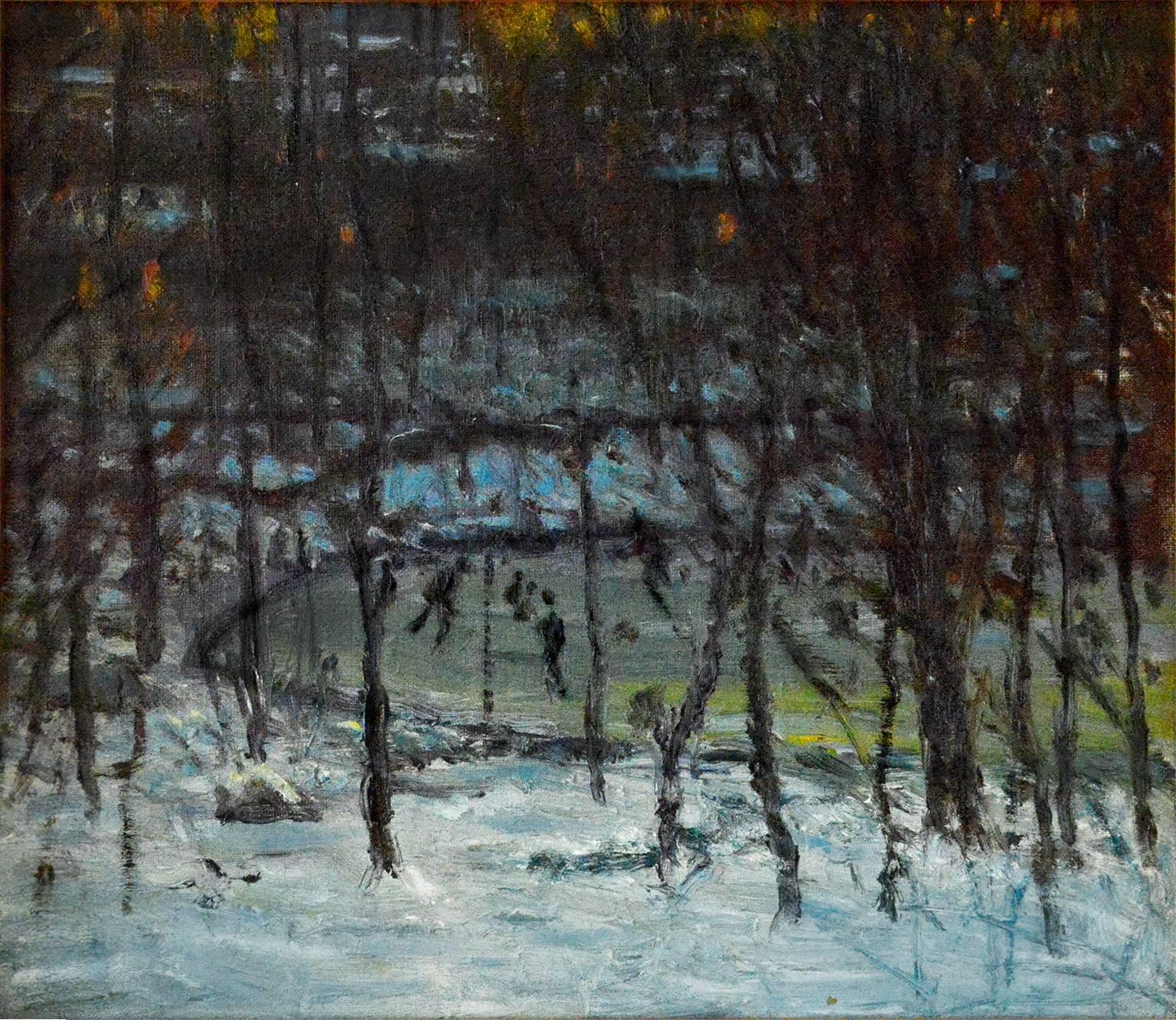 Skaters in the Woods - Art by John Joseph Enneking