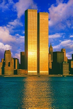Twin Towers, World Trade Center in Golden Light