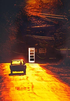 Vintage Magical light on road.  Litchfield, Connecticut