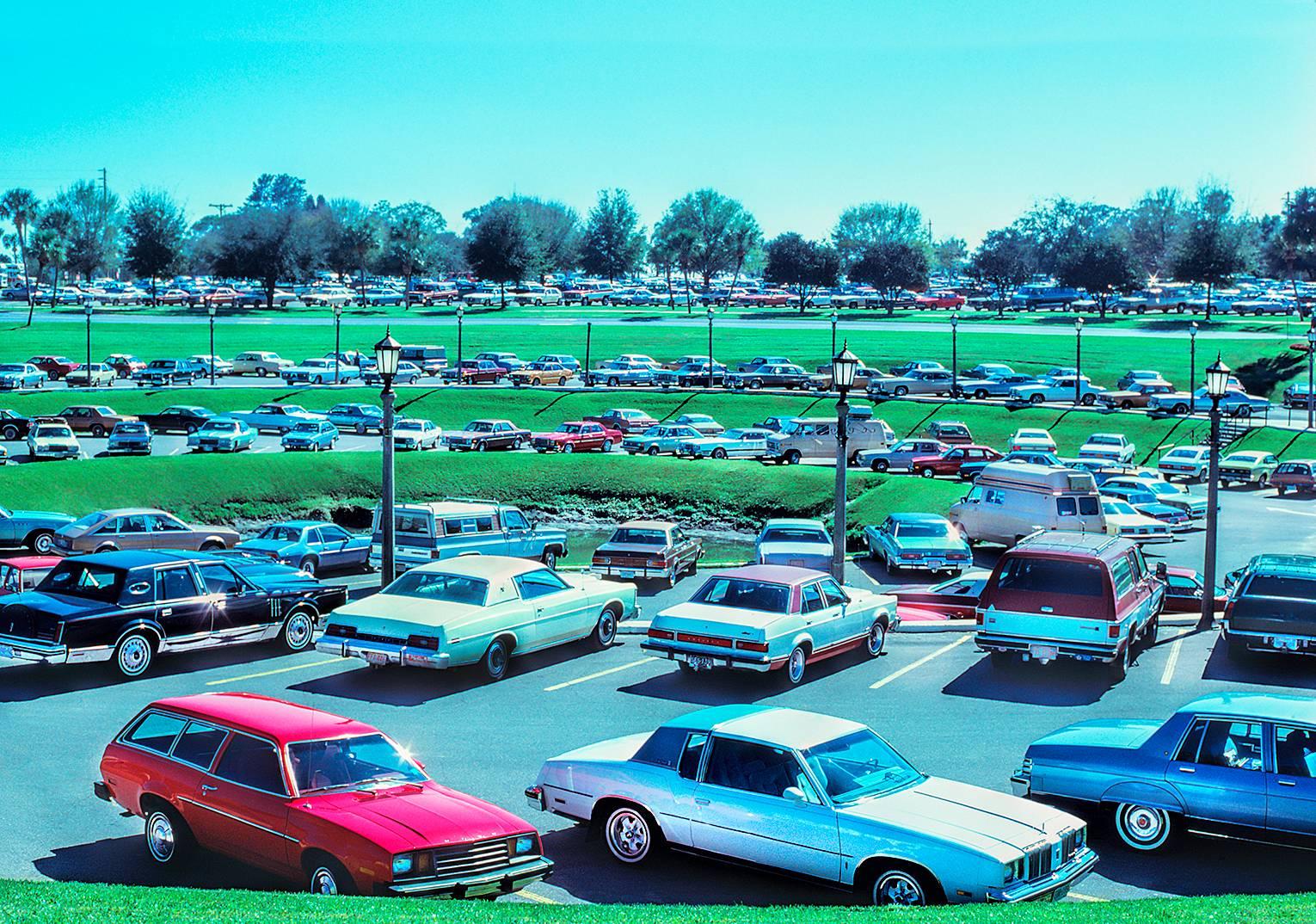 Mitchell Funk Color Photograph - Florida Parking Lot