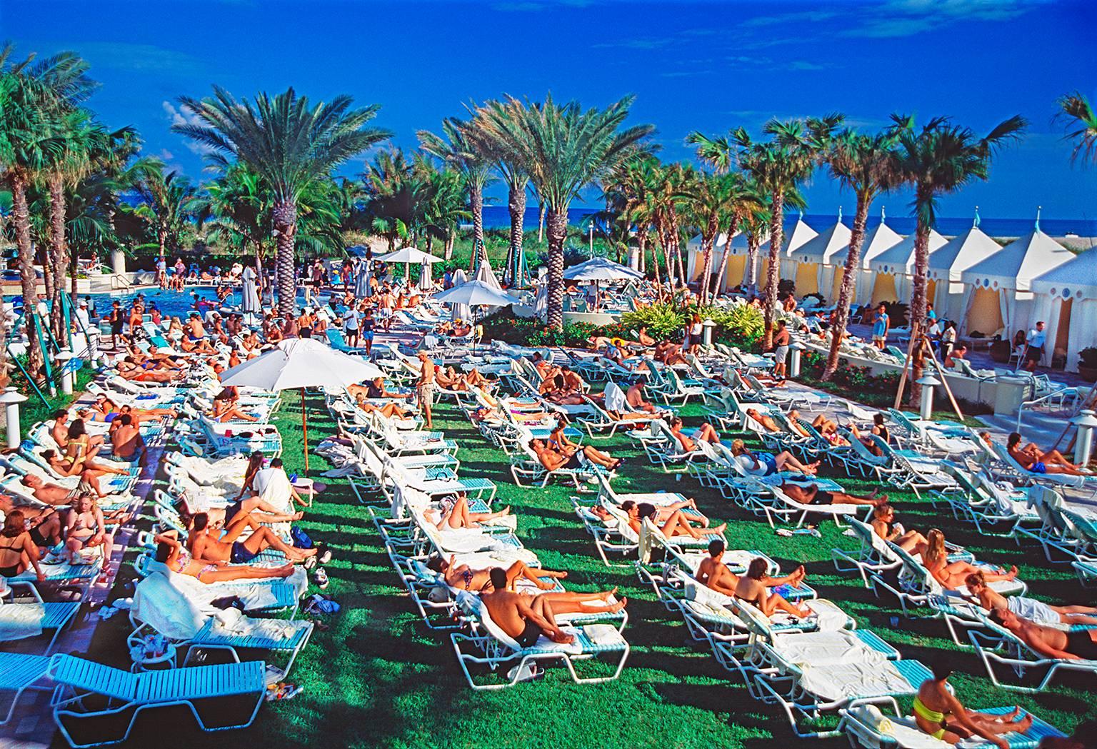 Mitchell Funk Color Photograph - Sunbathers Miami Beach