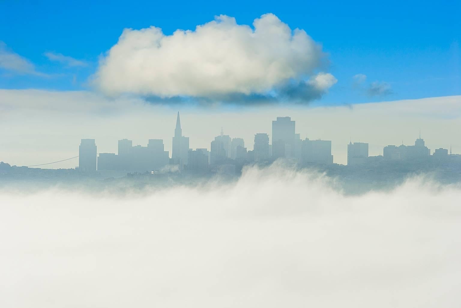 Mitchell Funk Landscape Photograph - Big Cloud over San Fransico Skyline
