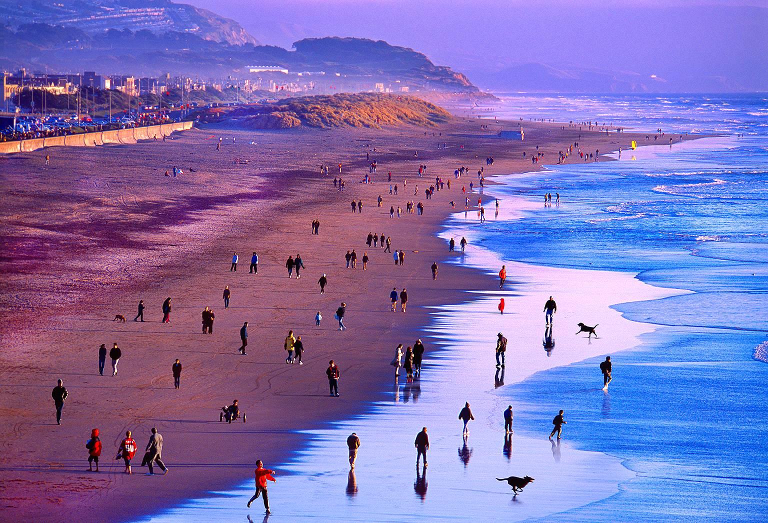 Mitchell Funk Color Photograph - Ocean Beach, San Francisco 