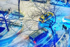 Scène de neige de la ville de New York 