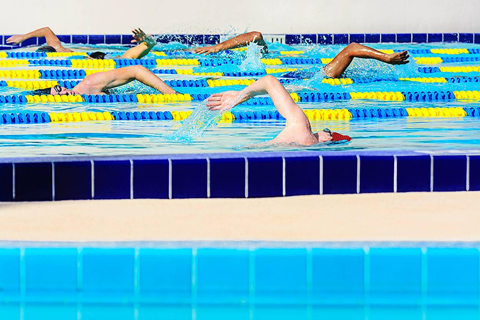 Mitchell Funk Nude Photograph – Pool- Swimmers in Flamingo Park, Flamingo  Miami Beach - 