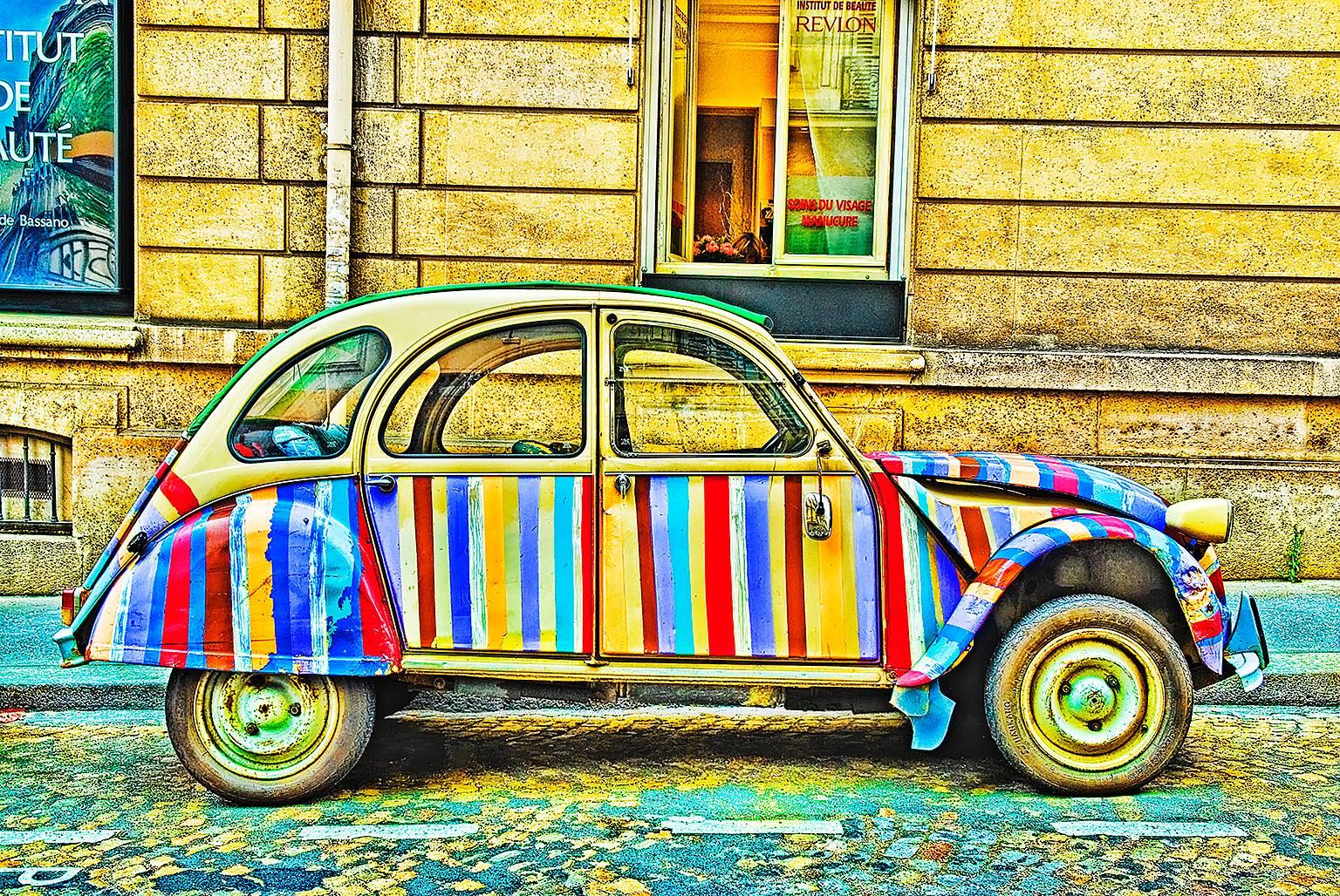 Mitchell Funk Color Photograph - Funky Car Paris