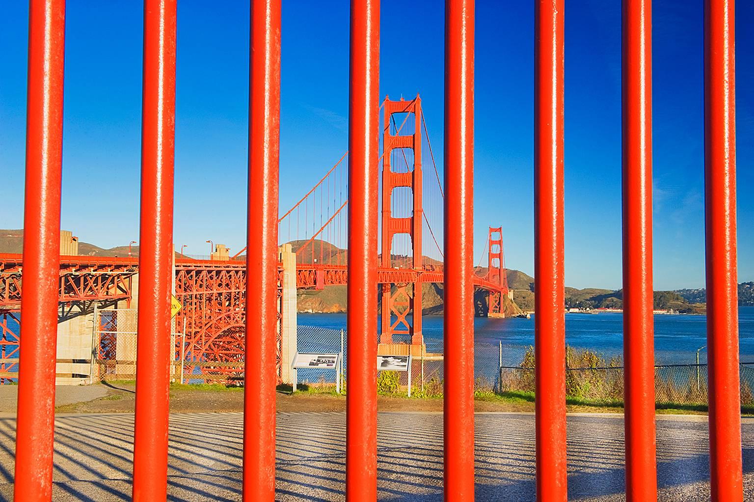 Mitchell Funk Color Photograph – Golden Gate Bars, San Francisco