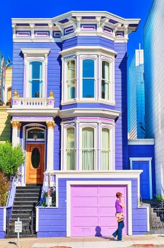 Purple San Francisco Victorian with Figure