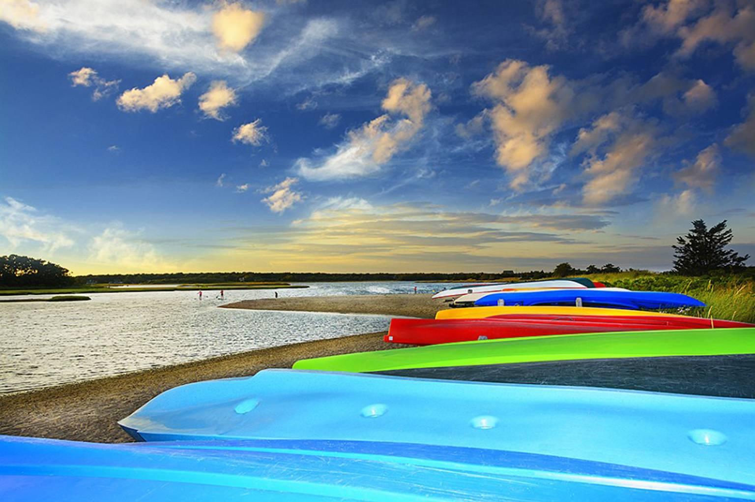 Mitchell Funk Landscape Photograph - Colorful Boats, East Hampton