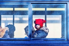 Enfant sur un bus