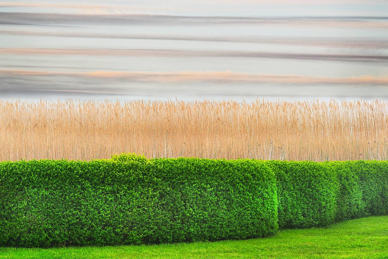 Mitchell Funk Landscape Photograph - Louse Point, East Hampton,  Abstract Photography in Green and Beige