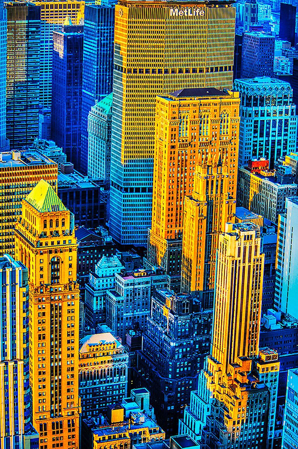 Mitchell Funk Landscape Photograph - Midtown Manhattan Skyscrapers 