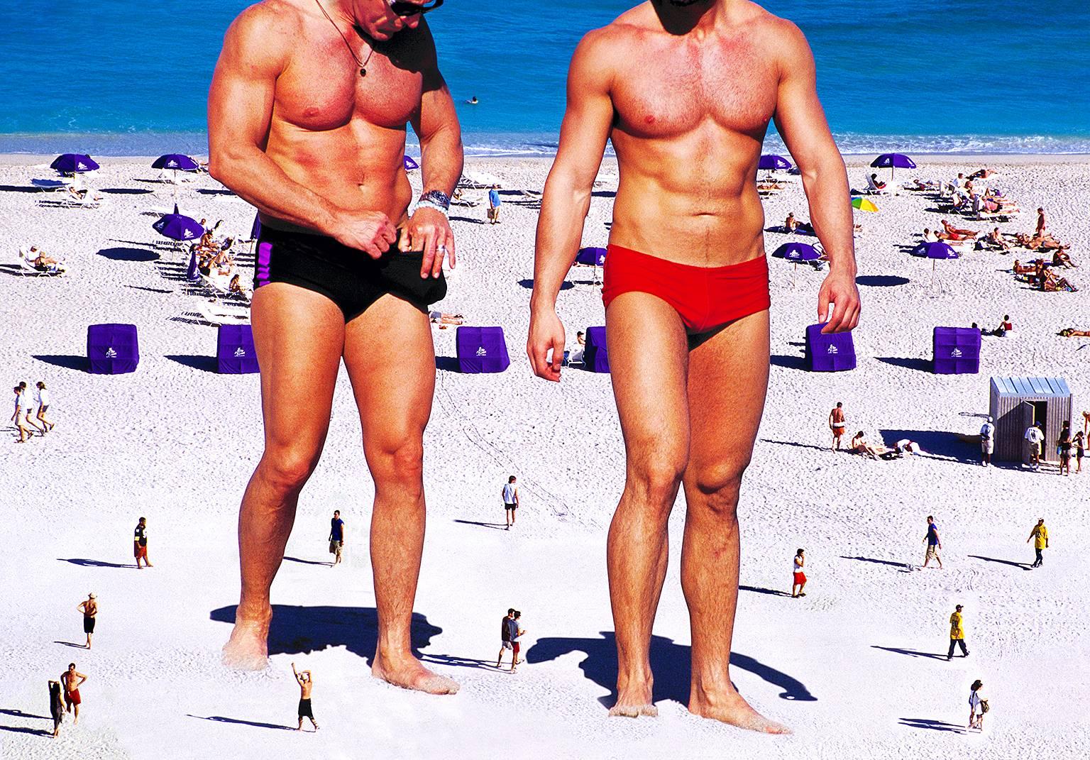 Semi Nude Men, Muscle Beach Miami Beach 