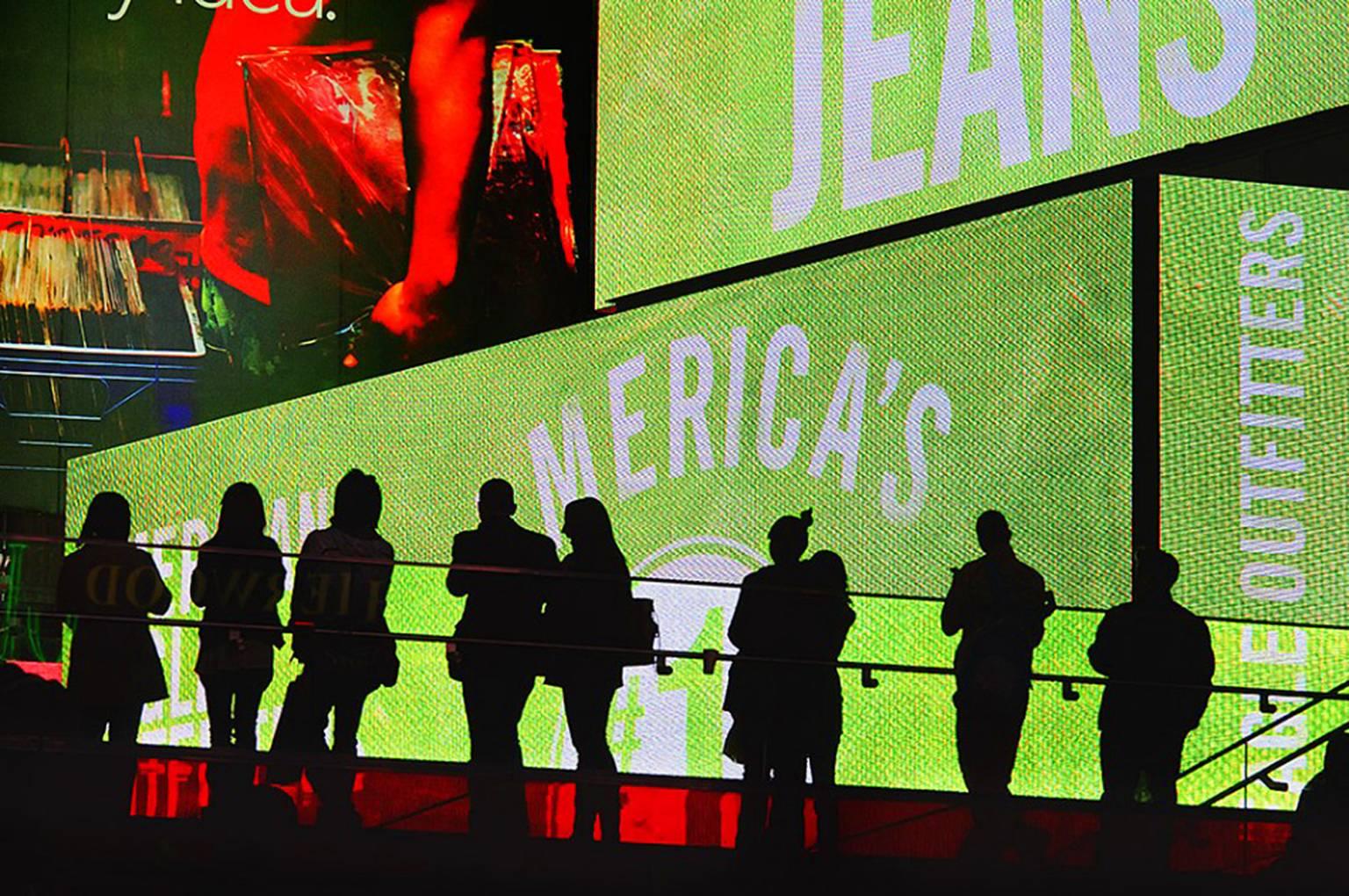 Mitchell Funk Abstract Photograph - Times Square Billboards 