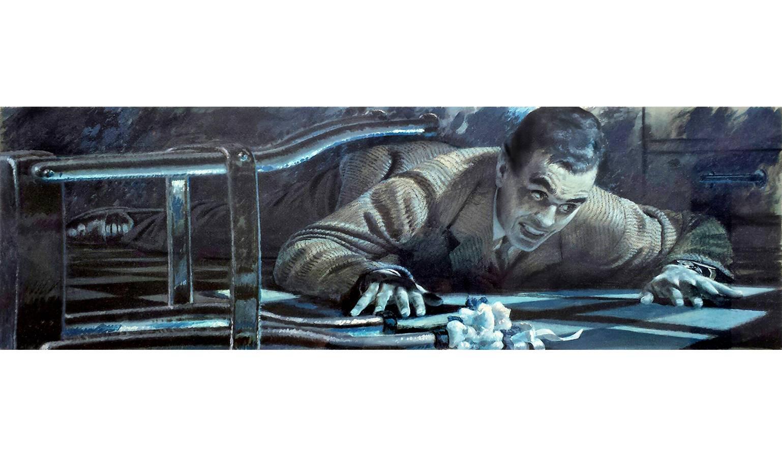 Ilustración Hombre en el suelo
