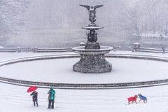 Bethesda-Brunnen im Schnee