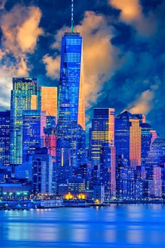 Word Trade Center in Blue, New York 