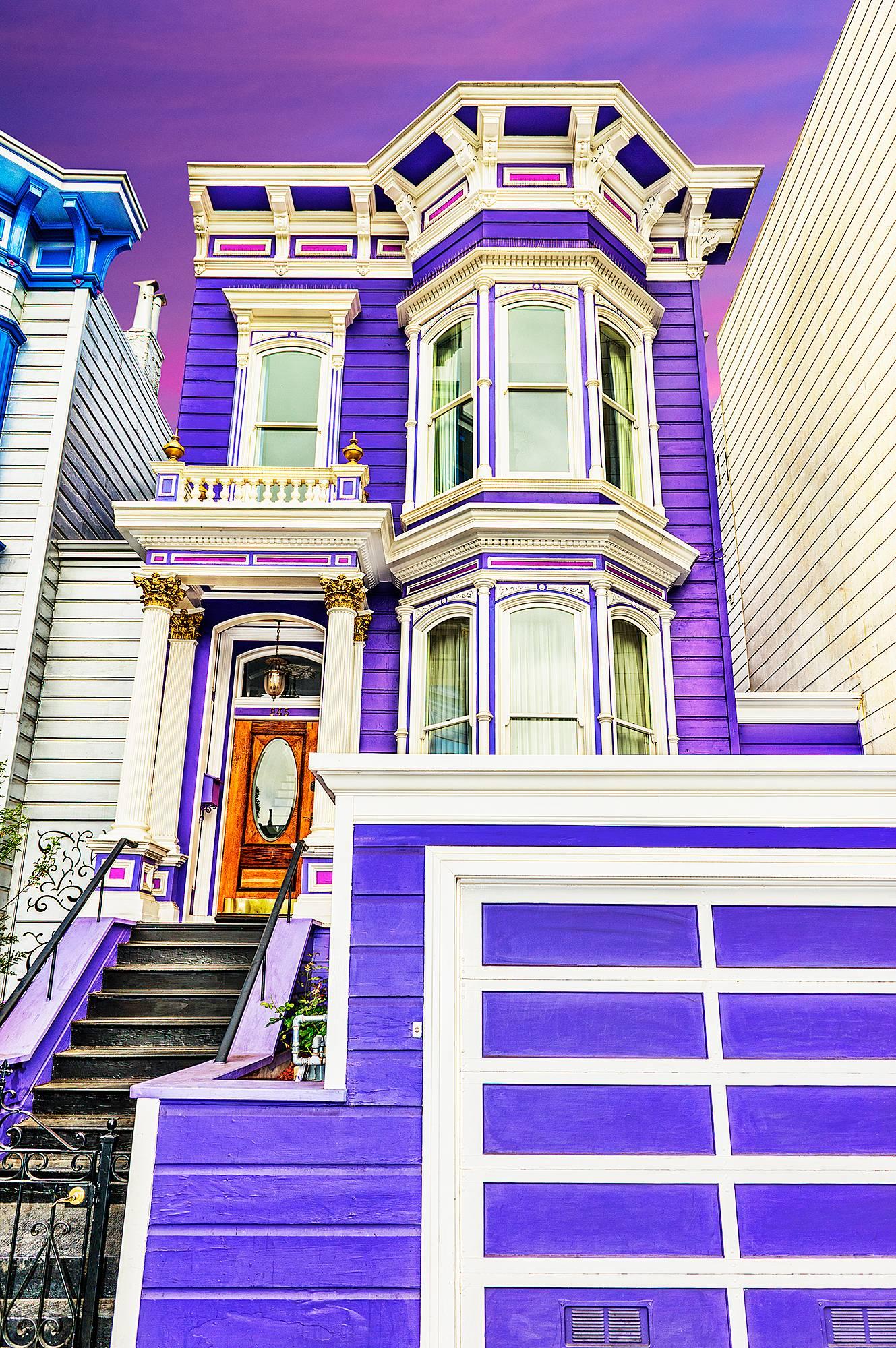 Purple Victorian Houses San Francisco - The Painted Ladies 