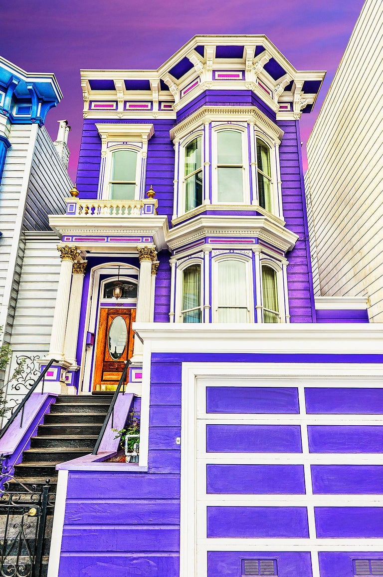 Mitchell Funk Purple Victorian Houses San Francisco The Painted