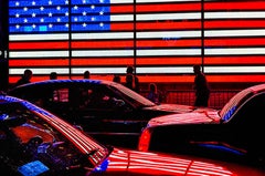 Drapeau américain à Times Square