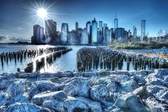 New York Skyline in Blue 4