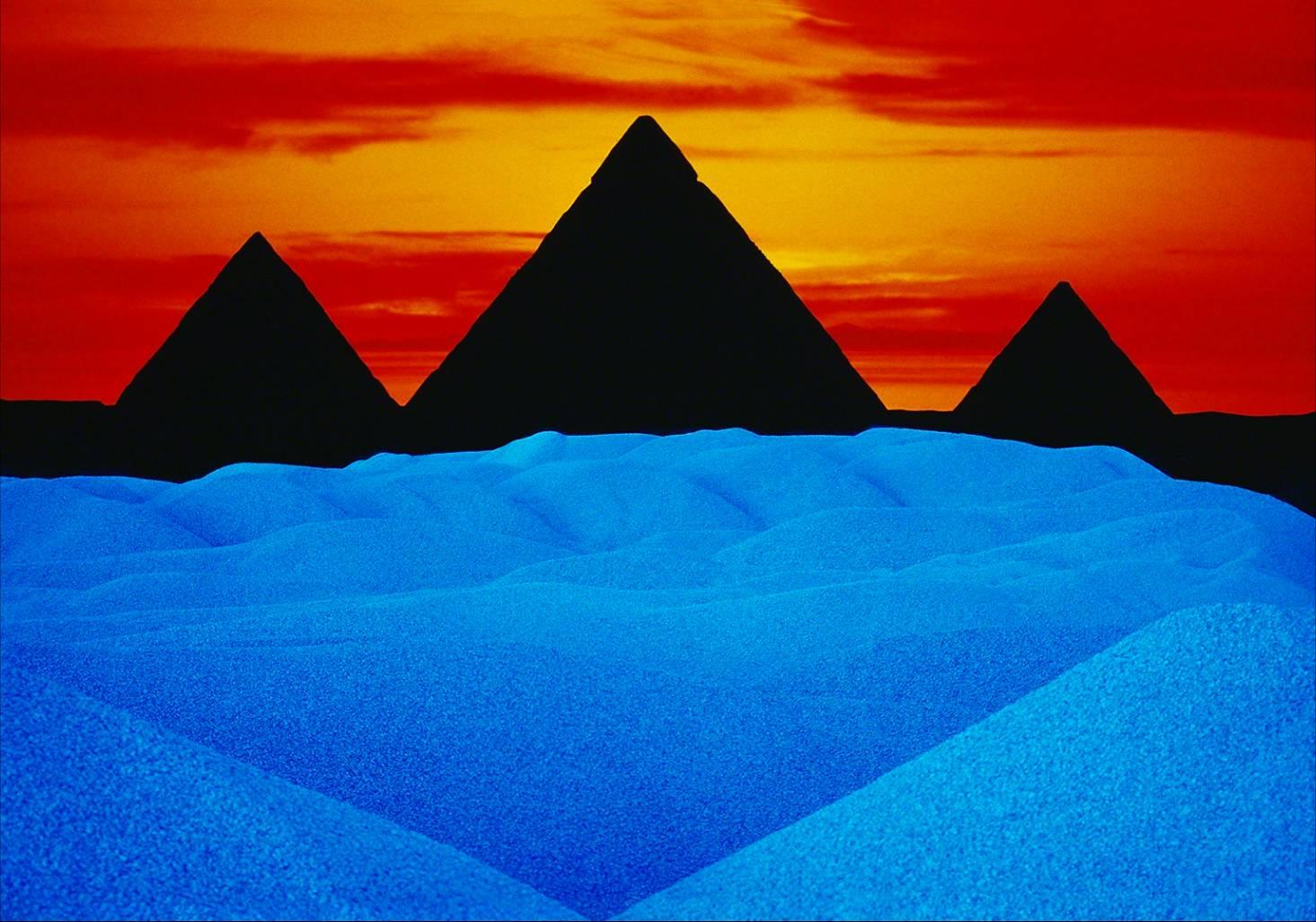 Mitchell Funk Color Photograph - Surreal LandScape Photograph Four Pyramids, Cover Popular Photography Magazin