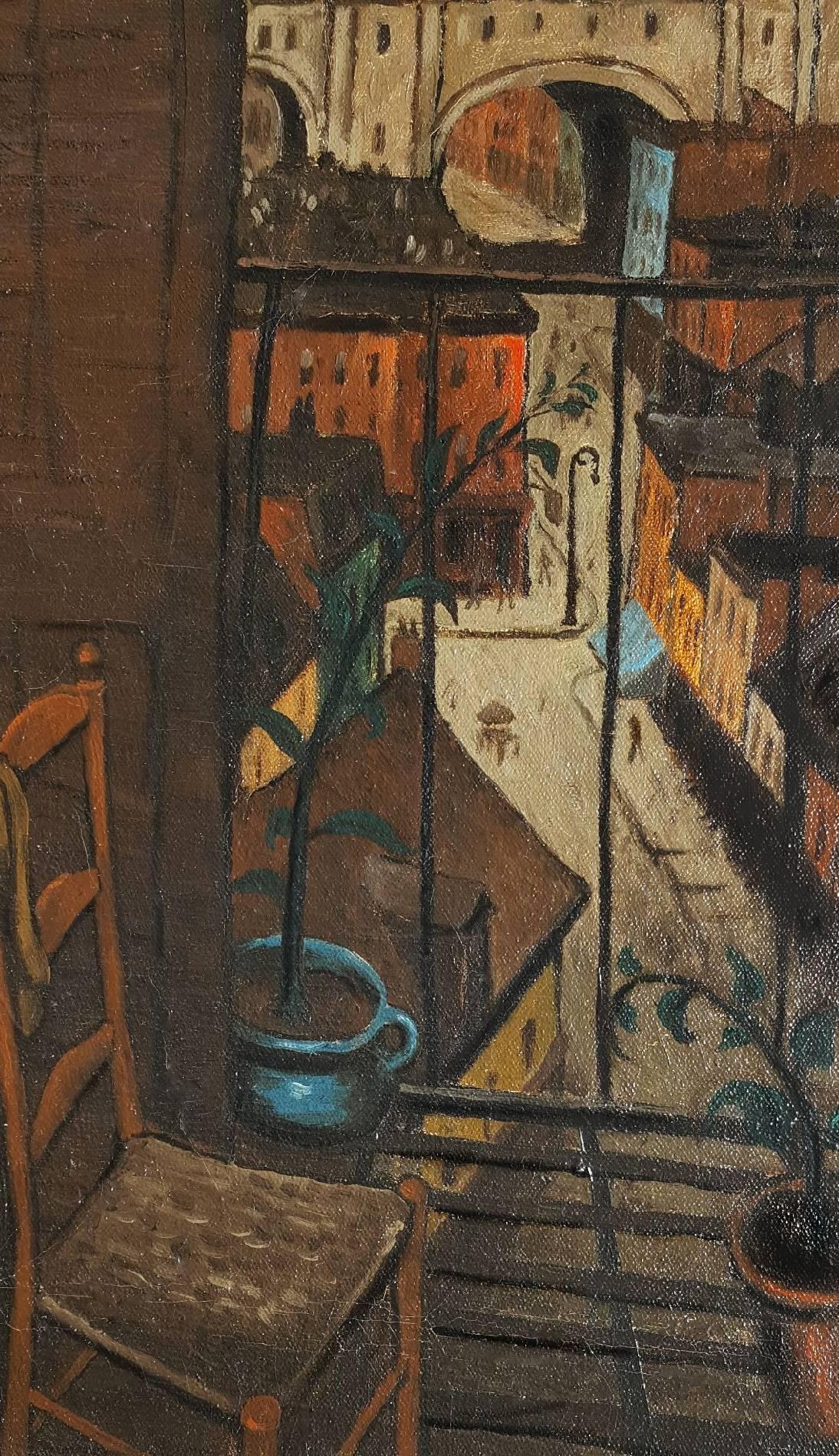 From a Balcony  - Painting de Glenn O. Coleman