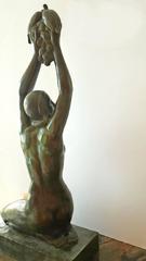 Nude Girl Venus doves  grapes Art Deco  Vénus Bronze colombes aux raisins