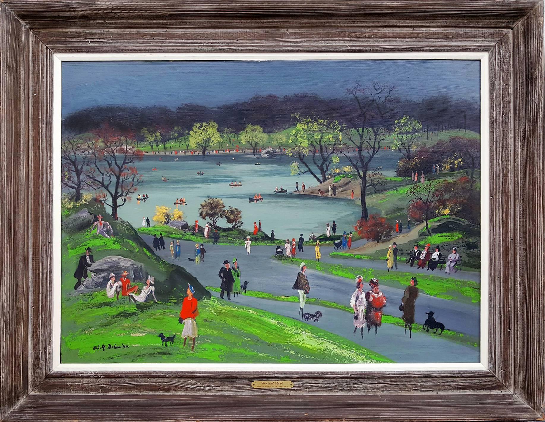 Central Park - Painting by Adolf Arthur Dehn