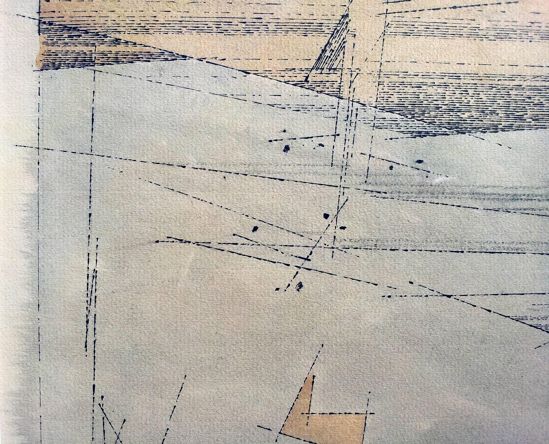  Connecticut Hill - Gray Abstract Drawing by Lyonel Feininger
