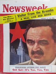 Die Titelseite der Newsweek, Besucher des Kremls, Russland – Anastas Iwanowitsch Mikoyan