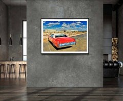 Vintage Cadillac In Las Vegas Parking Lot, Fine Art Color Print , 3/15 Edition