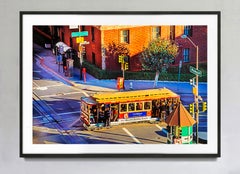 Cable Car In Golden Light On Nob Hill, Fine Art Print Hahnemuhle Paper Baryta